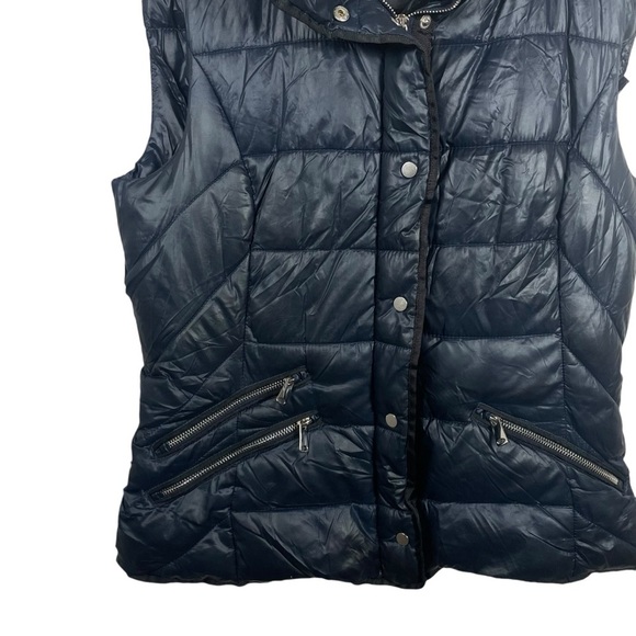 Zara Trafaluc Women’s Hooded Puffer Vest in Navy Size M - Picture 3 of 10